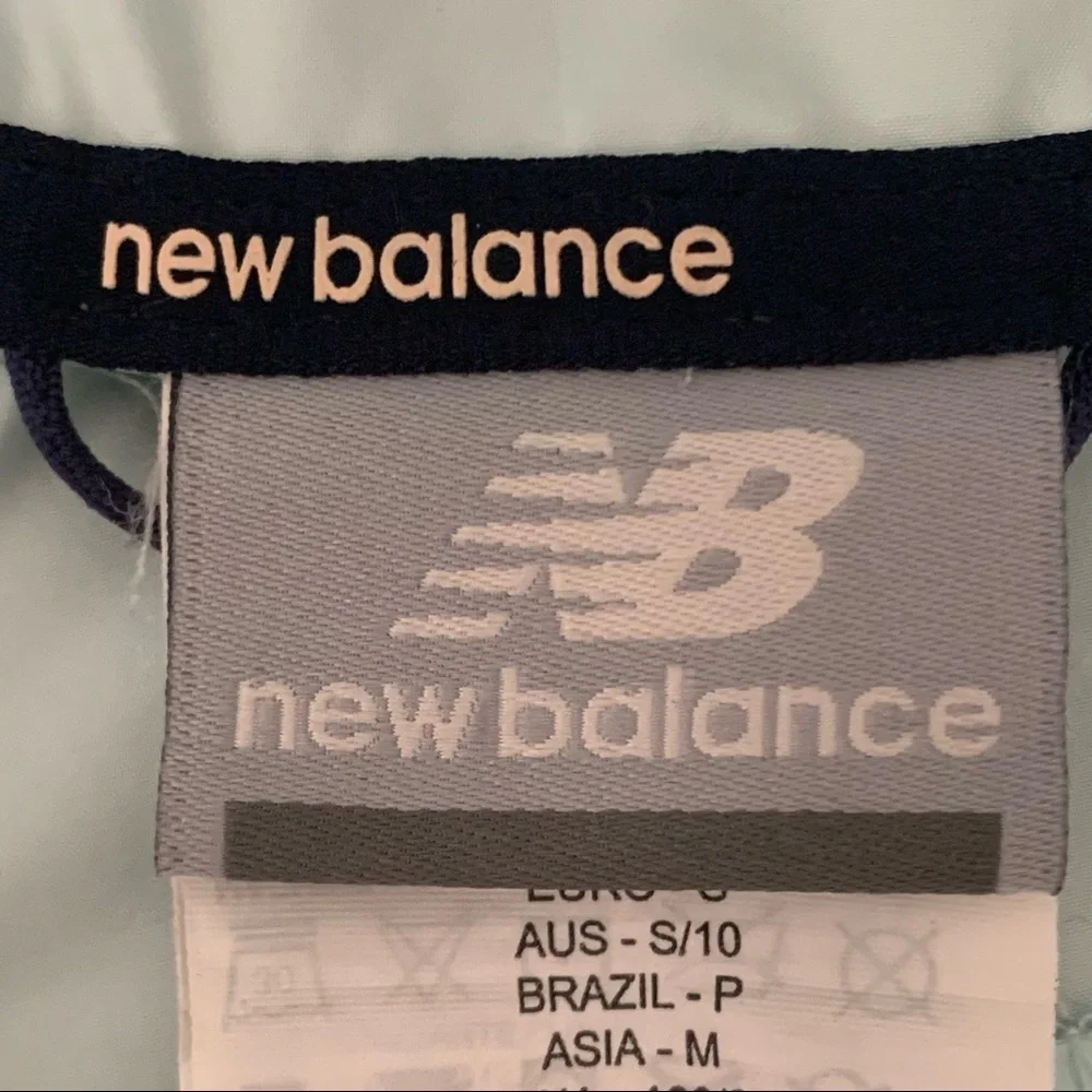 New Balance for J. CREW Windbreaker Hooded Jacket in Aqua Sky Lightweight Size S - Picture 4 of 16